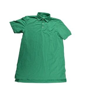 Southern Tide Men's Green Striped Polo Shirt BRRR Technology‎ Size S